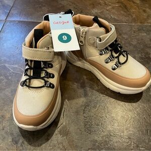 Cat & Jack Kids Cream and Brown Boots